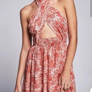 Free People Romantic Mini Dress – Lace Detail, Size S